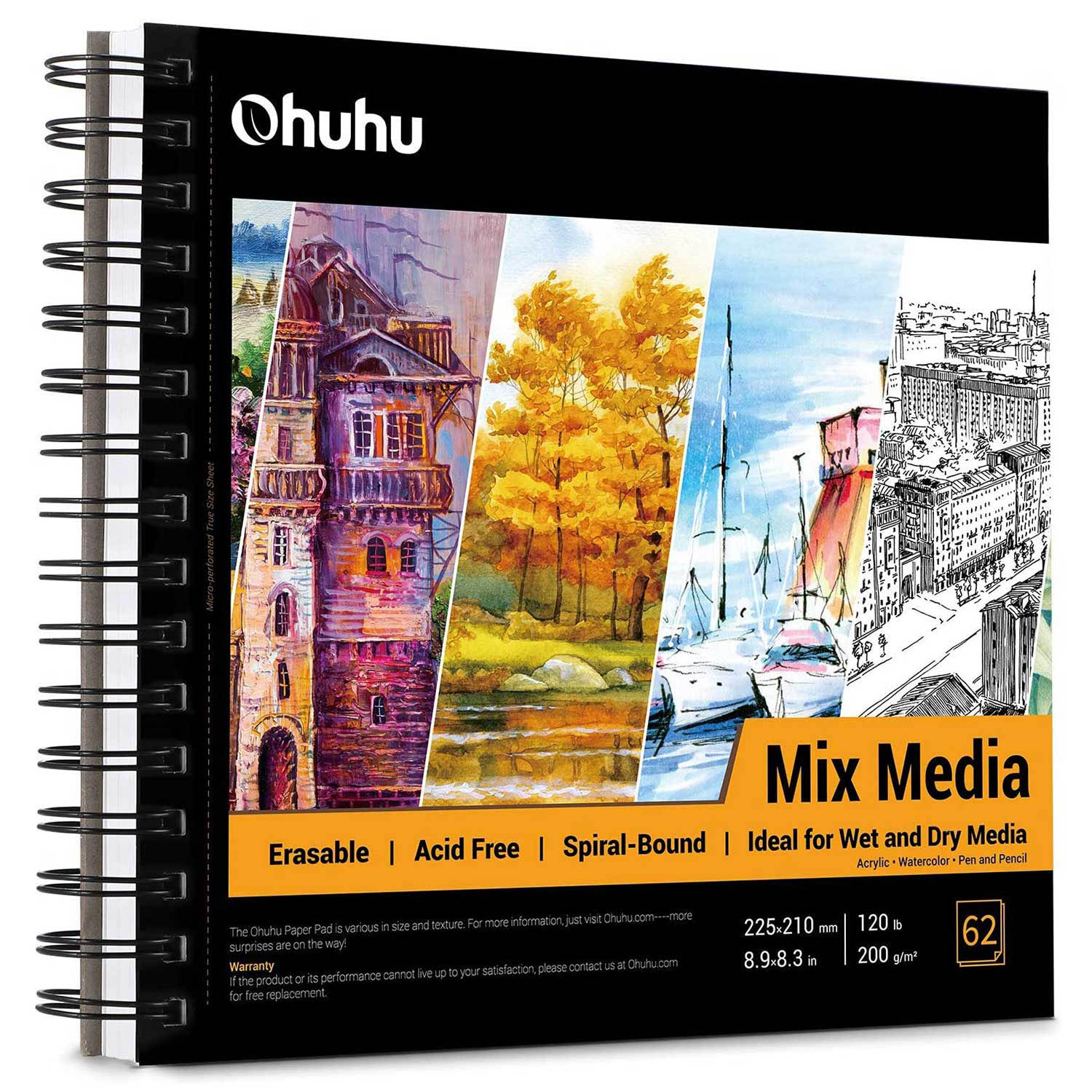 Ohuhu Spiral-Bound Mix Media Pad for Multiple Techniques (Mexico Domestic Shipping) - Image 8