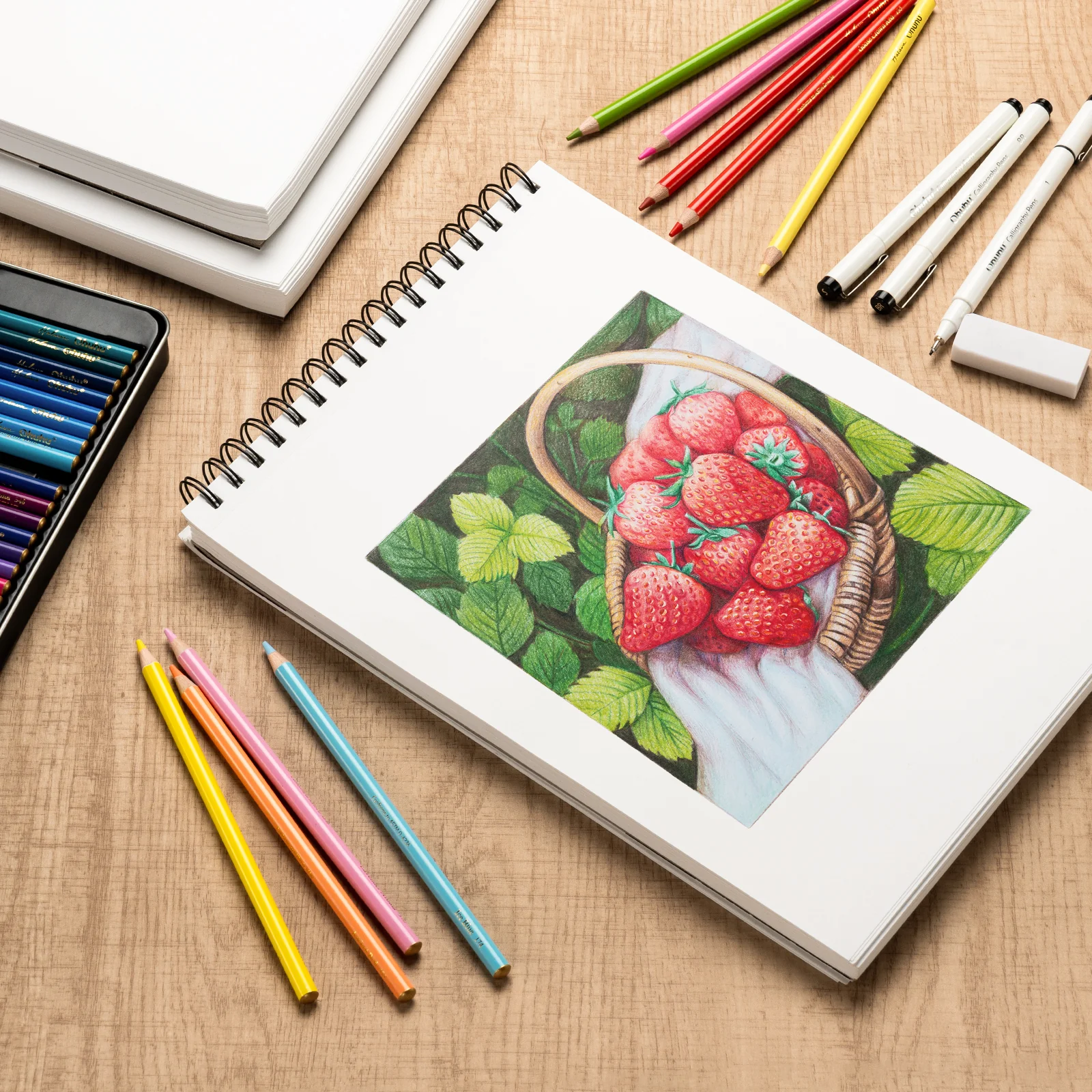Ohuhu Tear Resistant Bamboo Fiber Drawing Sketchbook - Image 7