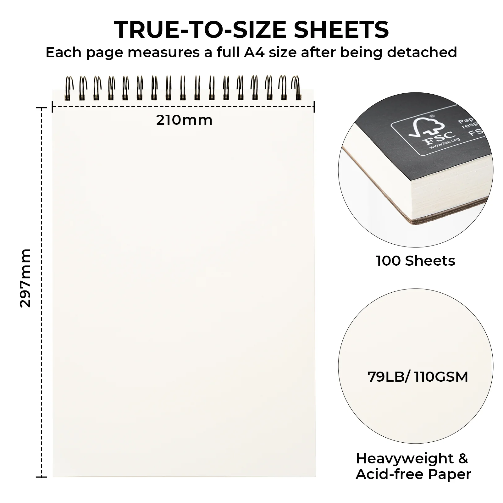 Ohuhu Tear Resistant Bamboo Fiber Drawing Sketchbook - Image 9